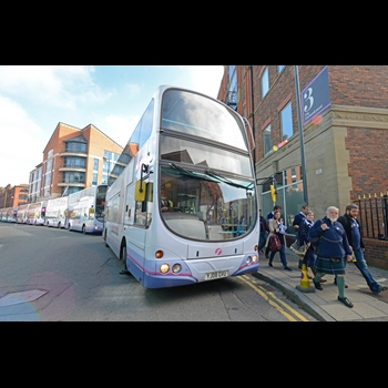 Rugby fans took advantage of First Bus services in Leeds. 